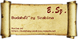 Budaházy Szabina névjegykártya